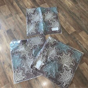 The company store New/w tags embroidered 20 x 20 set of 3 pillow covers